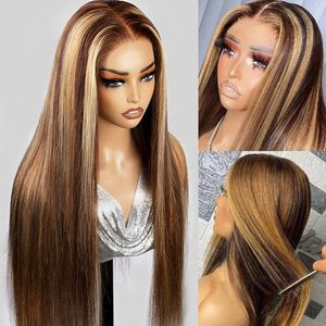 Bán Buôn 13X4 Hd Tóc Con Người Ren Phía Trước Tóc Giả Nổi Bật Ren Phía Trước Tóc Giả Tóc Con Người Đàn Piano Màu Trinh Nữ Glueless Ren Tóc Giả - Product Image 4