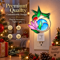 Lampe murale décorative de Noël à brancher, faible consommation d'énergie, disponible en OEM, pour projets de décoration intérieure de Noël