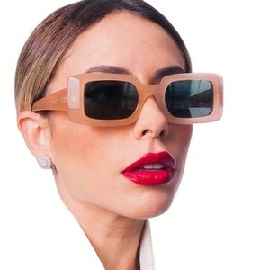 Lunettes de soleil rectangulaires élégantes et tendance 2021 avec logo personnalisé, motif léopard noir vintage, protection UV400, petites lunettes carrées pour hommes et femmes - Product Image 2