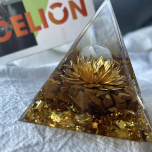 Wholesale Resin Crafts 5cm 6cm <strong>Amethyst</strong> Sphere Pyramid Crystal Gravel Orgonite Energy Healing Reiki Decor Ornaments Laser - Product Image 2