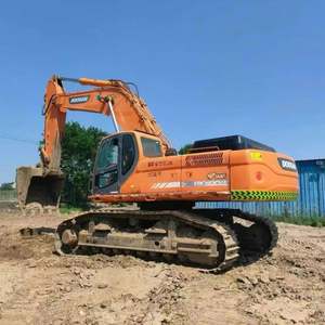Excavadora Usada Doosan DX500 de 20 Toneladas, de Segunda Mano, Pesada y Mediana, con Accesorio de Barrena de Goma Daewoo, Precio Económico - Product Image 1