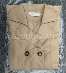 Veste coupe-vent élégante à revers boutonnée pour femme, idéale printemps-automne, modèle J0188 - Product Image 6