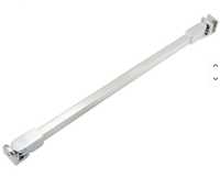 Barre de support stabilisatrice carrée mur-verre pour porte de douche sans cadre