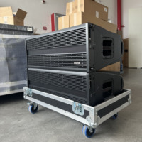 Boutum I-4000PP Haut-parleurs actifs en ligne à double woofer de 10 pouces étanches en néodyme 135 dB