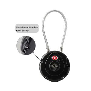 <span class=keywords><strong>TSA007</strong></span> Forma redonda 3 diales TSA Cerradura de viaje con cuerpo fuerte de aleación de zinc - Product Image 3