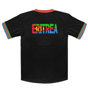 MOQ1 Eritrea مخصص العلامة التجارية الخاصة قمصان البيسبول للرجال في السائبة الخامس الرقبة Eritrean العلم تي شيرت تدريب كرة القدم - Product Image 5