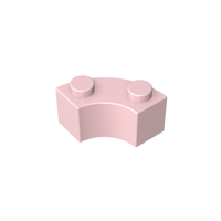 [Gobricks] Pièces de bloc de construction en gros GDS-799 Coin rond en brique 2x2 Macaroni avec encoche à goujon et dessous renforcé 3063