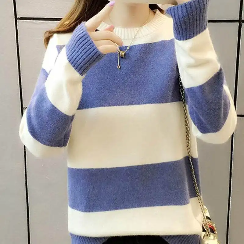 Autumn Winter Casual Knit Sweater Women Long Sleeve Pullovers Loose Solid Coat Fashion Sweaters Clothes
