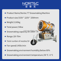 Machine à neige intelligente T7 à roues, conception mobile, pistolet à neige artificielle, générateur de neige extérieur – Approvisionnement direct usine