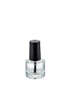 Envases de vidrio plano no transparente de 10 ml para esmalte de uñas, con tapa de rosca y brocha, estampado dorado, serigrafía, marca OEM, vacíos para aceite.