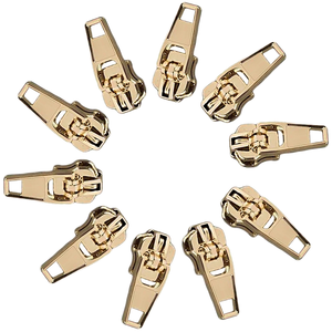 <span class=keywords><strong>Fermeture</strong></span> à glissière en métal sur mesure en gros remplacement de la tête YG or noir Nickel curseurs de verrouillage à ressort Jeans poignées de <span class=keywords><strong>fermeture</strong></span> à glissière pour sacs - Product Image 3