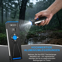 Lampe torche EDC rechargeable magnétique, double LED, mini lampe de poche avec lumière UV 365nm, lampe latérale COB pour réparation automobile, camping en plein air