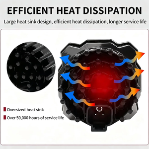 Feux LED <span class=keywords><strong>de</strong></span> 3 pouces pour conduite tout-terrain, 50W, étanches, projecteurs <span class=keywords><strong>de</strong></span> travail pour 4x4, Jeep, camion, moto, feux antibrouillard auxiliaires - Product Image 4