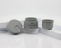 Logo privé clair Frosty PP Pot D'étanchéité par Soft Touch Purple Cap Inséré Avec Cuillère De Beauté et Recharge Pot De Crème 100ml