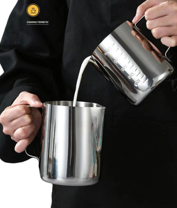 Tasse à fleur de café portable en acier inoxydable 304 à l'échelle double face tasse à mesurer écologique pour le brassage du lait - Product Image 3