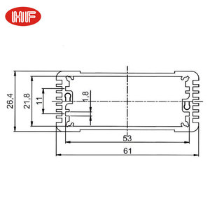 Caja de Proyecto de carcasas electrónicas de aluminio extruido de fresado CNC carcasa de caja de conexiones de señal de blindaje dividido PCB personalizada - Product Image 4
