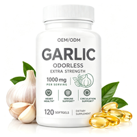 Gélules d'ail inodores à marque privée, formule personnalisée, extrait d'ail, complément bien-être quotidien, fabricant OEM ODM, en vrac, naturel