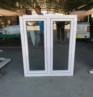 Fenêtre à battant moderne européenne en PVC, double vitrage teinté en acier inoxydable, isolante thermiquement et économe en énergie pour maison