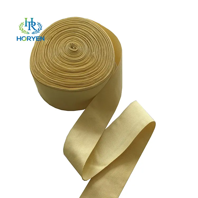 High quality woven aramid webbing belt customized aramid webbing tape 25mm