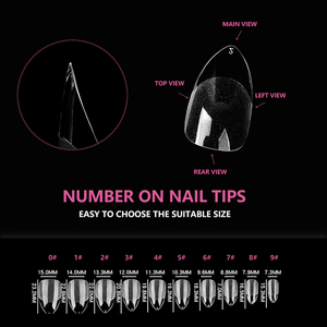 JIEYU PMMA/ABS <span class=keywords><strong>Faux</strong></span> <span class=keywords><strong>ongles</strong></span> courts transparents à couverture complète, durables, style French, abordables et de haute qualité - Product Image 6