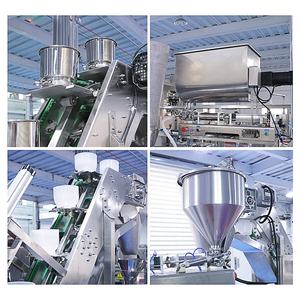 Bol convoyeur alimentation prêt à manger, Sauce mijoteuse Envasadora Doypack, Machine d'emballage de pochettes rotatives automatiques - Product Image 4