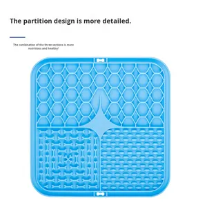 أوعية كلب سيليكون صديقة للبيئة ضد الاختناق حصيرة لعق الحيوانات الأليفة كوب شفط تصميم شائع عبر الحدود للأكل البطئ - Product Image 4