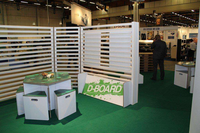 Panneau de papier nid d'abeille en carton ondulé ignifuge écologique pour stands d'exposition et design d'intérieur