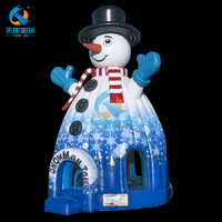 Château gonflable géant en forme de bonhomme de neige, trampoline gonflable, dôme igloo, club de danse, Noël, 6x12m, capacité de 130 kg, usage commercial