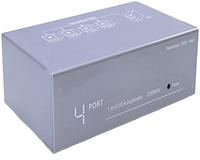 Kotak Pembagi VGA 4 Port Kustom CAratar, Duplikator Distribusi Video dengan Cetakan Khusus untuk 1 PC ke Beberapa Monitor Proyektor