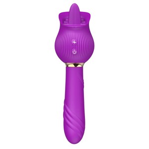 Vibromasseur en forme de rose avec ventouse et fonction de léchage pour stimulation clitoridienne et du point G chez la femme - Product Image 2