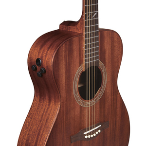EKO GUITARS - DUO A200E, guitarra acústica electrificada HQ, sistema Fishman Flex Plus T, forma de auditorio, tapa sólida de caoba - Product Image 4