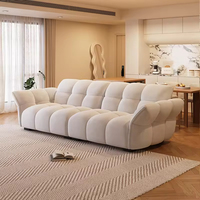 Canapé Chesterfield en velours crème populaire, design moderne, salon, canapé d'angle trois places, éponge de haute qualité, canapés beiges