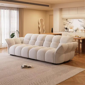 Popular Sofá Chesterfield de Terciopelo Crema, Diseño Moderno para Sala de Estar, Conjunto de Sofá de Esquina de Tres Plazas, Sofás Beige de Esponja de Alta Calidad - Product Image 2