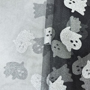 <span class=keywords><strong>Tissu</strong></span> en maille imprimé <span class=keywords><strong>gobelin</strong></span> noir à prix bon marché <span class=keywords><strong>tissu</strong></span> Hallowmas très léger pour la décoration de maison fantôme - Product Image 5