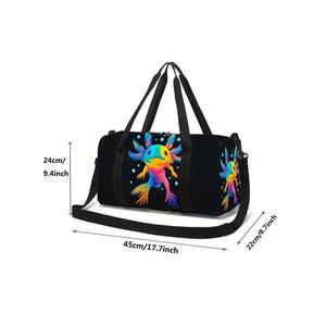 Bolsa de Viaje Escolar con Diseño de <span class=keywords><strong>Ajolote</strong></span> Mexicano en 2D, Estilo de Dibujos Animados, Gran Capacidad, Cierre de Cremallera, el Mejor Regalo para Niños y Niñas, Estilo Moderno, Poliéster - Product Image 2
