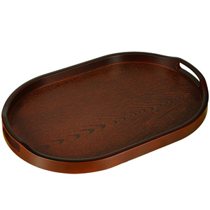 New Chinese and Japanese style <b>tea</b> <b>tray</b>/<b>tray</b>, imitation wood plastic oval shape, household imitation wood barbecue <b>tray</b>/water - Product Image 4