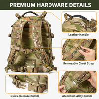 Sac à dos tactique, sac d'assaut, nylon Multicam, imperméable, chasse en plein air, randonnée, survie, trekking, sac à dos