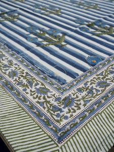 Afshaan Nappe de table style naturel imprimé floral décoration de la maison mariage jardin fête chemin de table napperon - Product Image 4