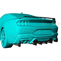 Car Rear Bumper Spoiler Lip Diffuser Modification Part For Ford Mustang 2024-2025 Bumper Guard Protector Cover Car Accessories