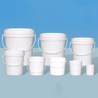 Vente en gros de seaux en plastique de qualité alimentaire 1L3L5L seau à frites à vendre seau alimentaire en plastique avec logo imprimé avec couvercles