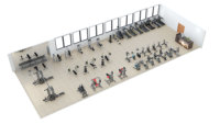 Cinta de correr comercial de estilo completo construida para gimnasios de hoteles, centros de rehabilitación, salas de deporte y equipos de entrenamiento cardiovascular para clubes