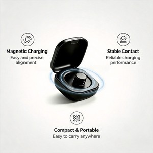 Estuche de Carga Magnético Portátil para <span class=keywords><strong>Anillo</strong></span> Inteligente de Plástico OEM ODM, Batería de 5-10 Días de Duración, Logotipo Personalizado, Base de Carga Rápida - Product Image 2