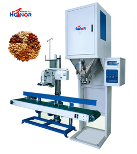 Halbautomatische 5kg 10kg 25kg 50kg Melonenkerne Erdnüsse Weizen Reis Getreide Dünger Granulat Abfüll- und Verpackungsmaschine - Product Image 1