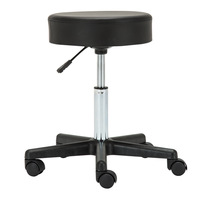 Tabouret de comptoir pivotant en cuir marron, tabourets de cuisine en bouclette, tabouret de travail avec roulettes en PP