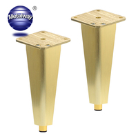 Pied de support carré en aluminium robuste et réglable au design moderne pour canapé, armoire, téléviseur, cuisine, salle de bain, chambre, bureau à domicile, extérieur