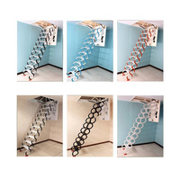 Nouvelle échelle télescopique électrique avec mains courantes métalliques pour escalier de grenier pliable en alliage de titane et de magnésium pour intérieur