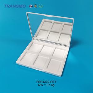 Estuche compacto sin logo para corrector, sombra de ojos, espejo, 6 colores, colorete en polvo cuadrado, desechable, con logo OEM personalizado - Product Image 1