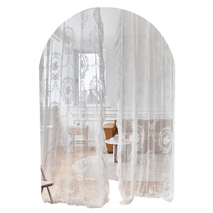 YongHo moderno Vintage pizzo francese pastorale bianco <span class=keywords><strong>per</strong></span> la casa balcone parasole pavimento finestra tende <span class=keywords><strong>per</strong></span> la casa dell'hotel - Product Image 1