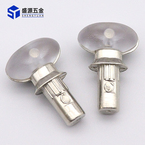 Support d'étagère en alliage de zinc Shengyuan, patin de protection transparent noir de 5 mm, accessoire de quincaillerie pour meubles, vitrine en verre, table basse - Product Image 3