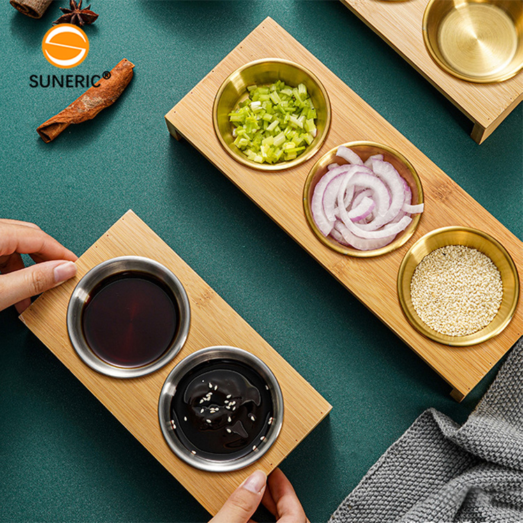 Stainless Steel Barbecue Pepper Roast Meat Sauce Bowl Dipping Plate Reusable Sauce Cup Dip Dishes